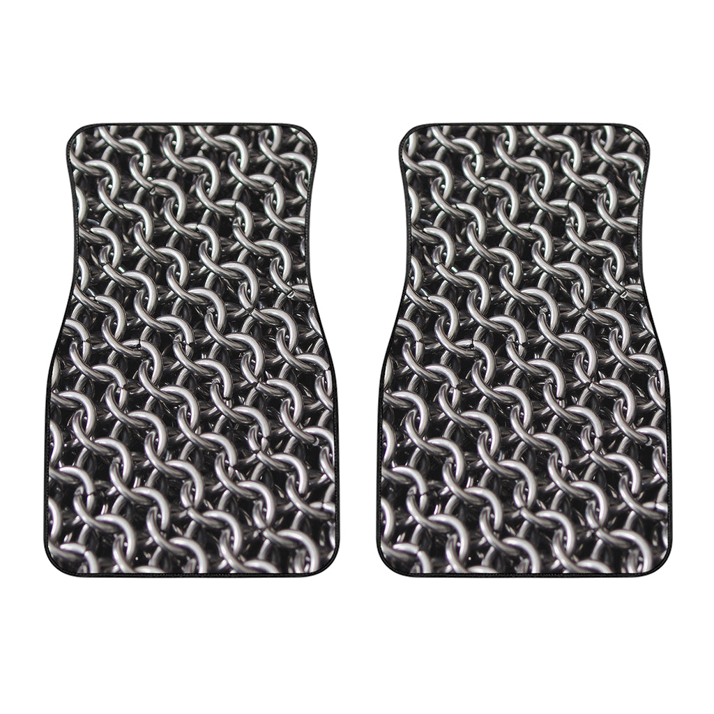 Chainmail Ring Pattern Print Front Car Floor Mats