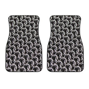 Chainmail Ring Pattern Print Front Car Floor Mats