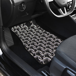 Chainmail Ring Pattern Print Front Car Floor Mats