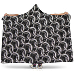 Chainmail Ring Pattern Print Hooded Blanket