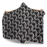 Chainmail Ring Pattern Print Hooded Blanket