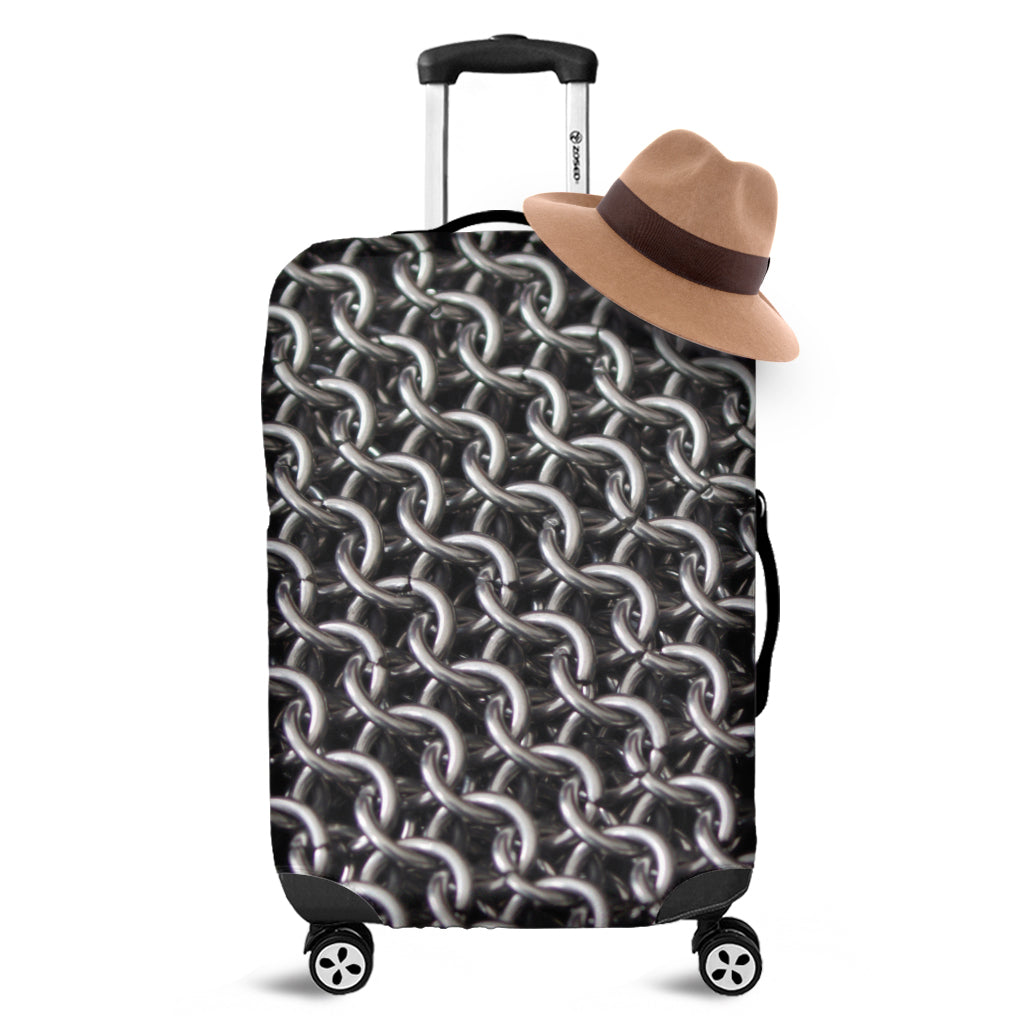 Chainmail Ring Pattern Print Luggage Cover