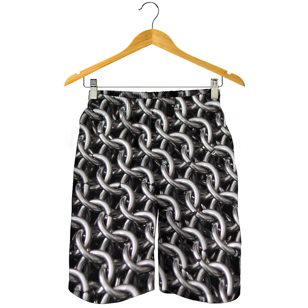 Chainmail Ring Pattern Print Men's Shorts