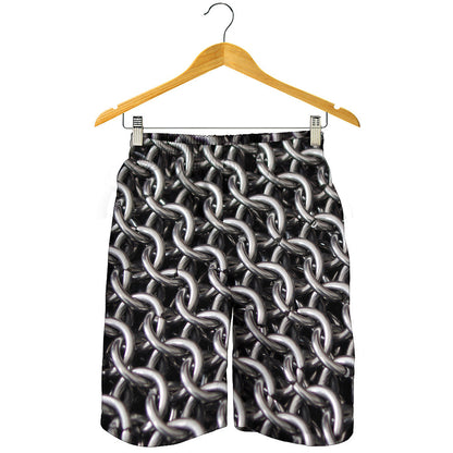 Chainmail Ring Pattern Print Men's Shorts