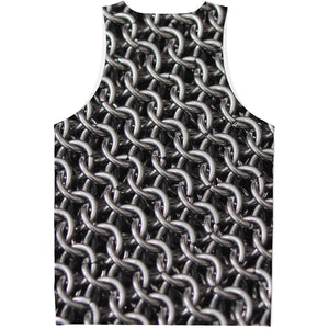 Chainmail Ring Pattern Print Men's Tank Top