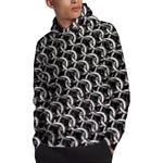 Chainmail Ring Pattern Print Pullover Hoodie