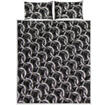 Chainmail Ring Pattern Print Quilt Bed Set
