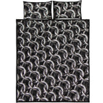 Chainmail Ring Pattern Print Quilt Bed Set