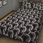 Chainmail Ring Pattern Print Quilt Bed Set