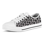 Chainmail Ring Pattern Print White Low Top Shoes