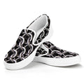Chainmail Ring Pattern Print White Slip On Sneakers