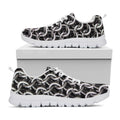 Chainmail Ring Pattern Print White Running Shoes