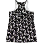 Chainmail Ring Pattern Print Women's Racerback Tank Top