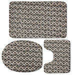 Chainmail Ring Print 3 Piece Bath Mat Set
