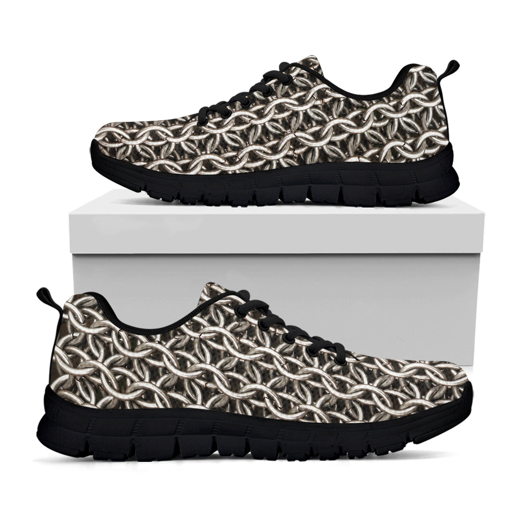 Chainmail Ring Print Black Sneakers