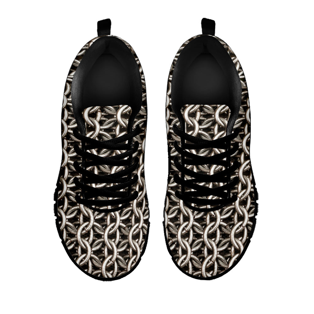 Chainmail Ring Print Black Sneakers