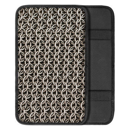 Chainmail Ring Print Car Center Console Cover