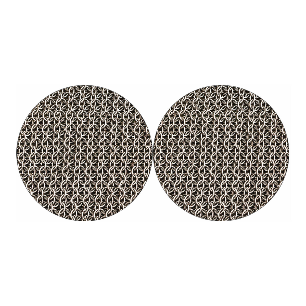 Chainmail Ring Print Car Coasters