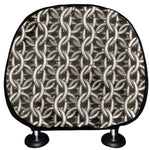 Chainmail Ring Print Car Headrest Covers