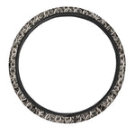 Chainmail Ring Print Car Steering Wheel Cover