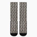 Chainmail Ring Print Crew Socks