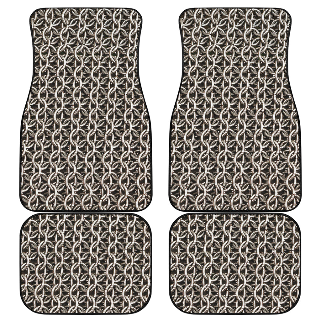 Chainmail Ring Print Front and Back Car Floor Mats