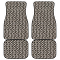Chainmail Ring Print Front and Back Car Floor Mats