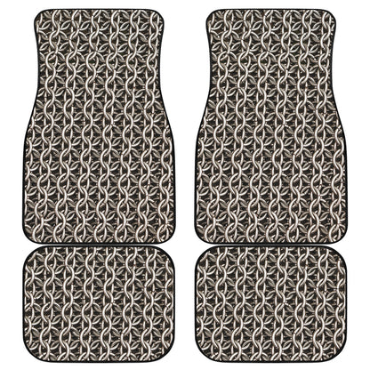 Chainmail Ring Print Front and Back Car Floor Mats