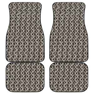 Chainmail Ring Print Front and Back Car Floor Mats