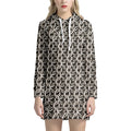Chainmail Ring Print Pullover Hoodie Dress