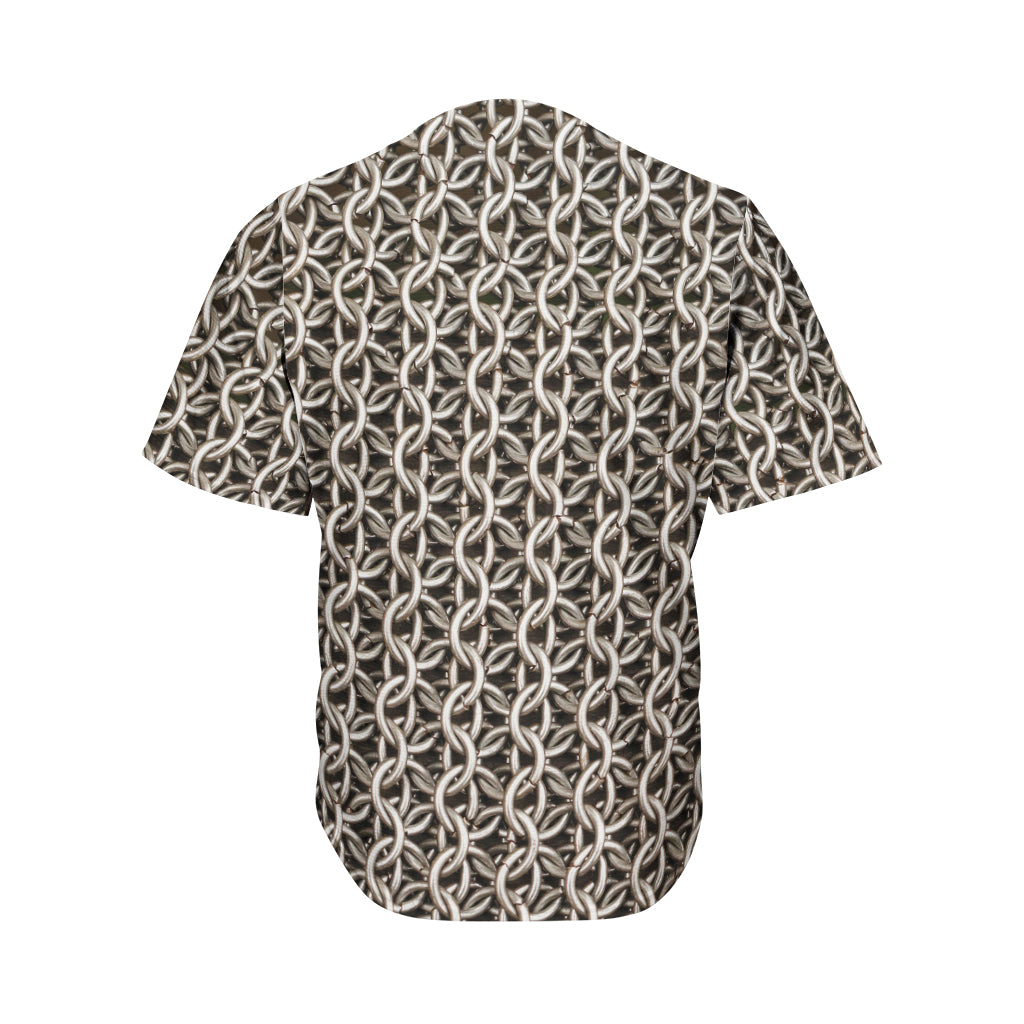 Chainmail Ring Print Men's Baseball Jersey