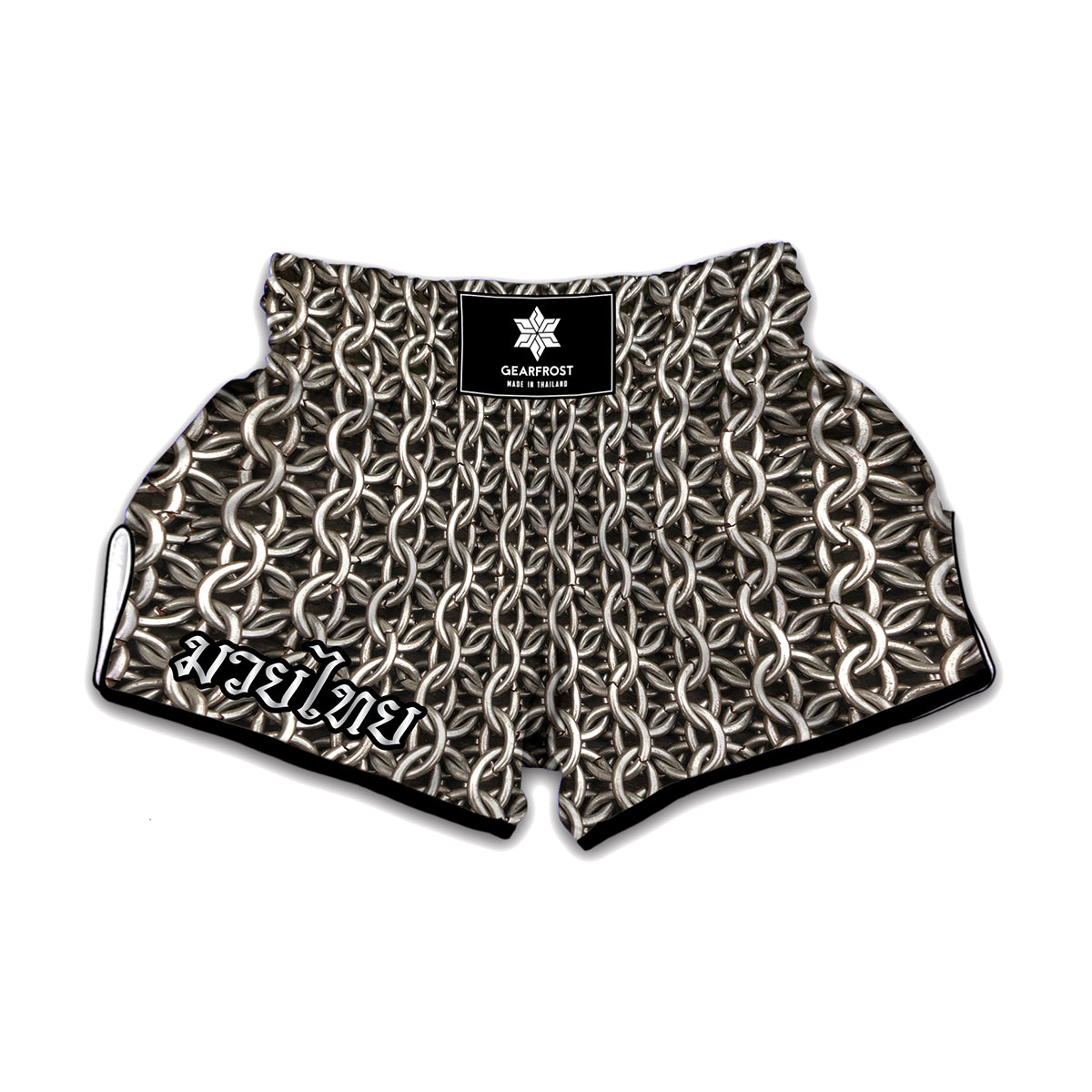 Chainmail Ring Print Muay Thai Boxing Shorts