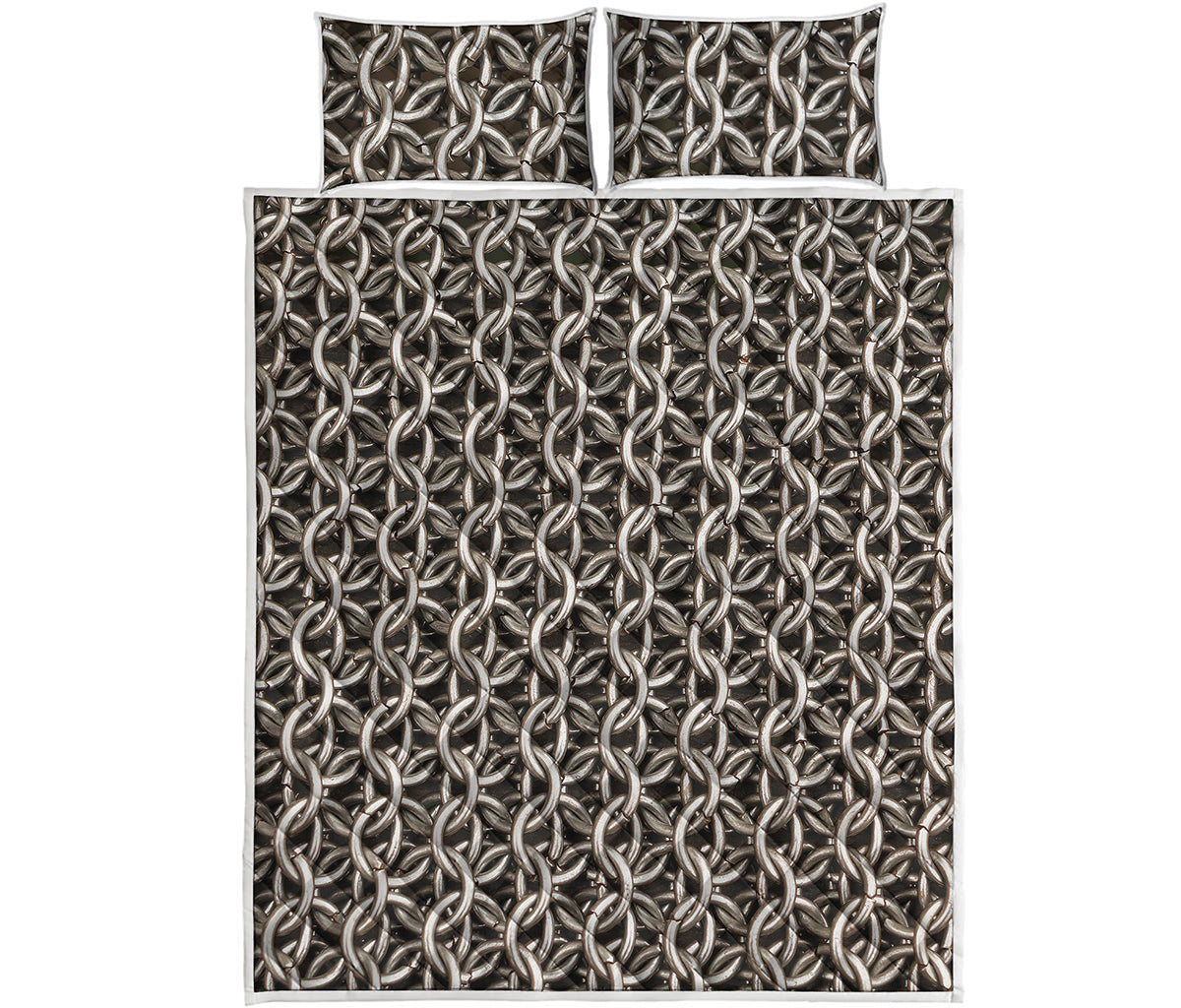 Chainmail Ring Print Quilt Bed Set