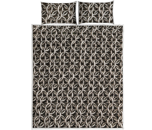 Chainmail Ring Print Quilt Bed Set