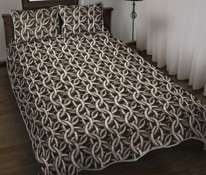 Chainmail Ring Print Quilt Bed Set