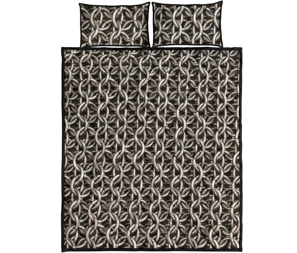 Chainmail Ring Print Quilt Bed Set