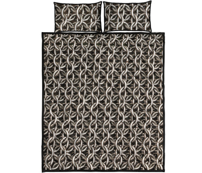 Chainmail Ring Print Quilt Bed Set
