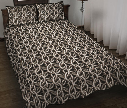 Chainmail Ring Print Quilt Bed Set