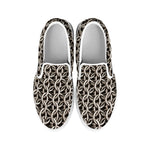 Chainmail Ring Print White Slip On Shoes