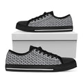 Chainmail Print Black Low Top Sneakers