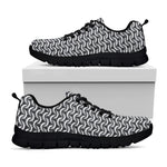 Chainmail Texture Print Black Sneakers