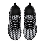 Chainmail Texture Print Black Sneakers