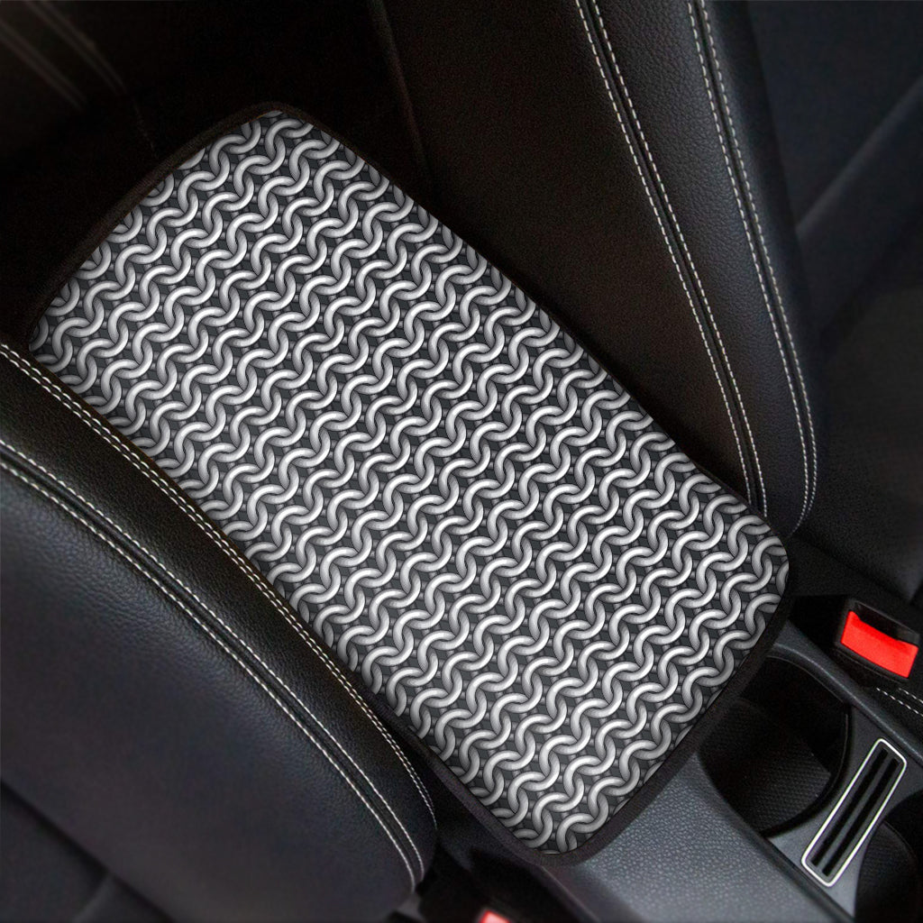 Chainmail Texture Print Car Center Console Cover