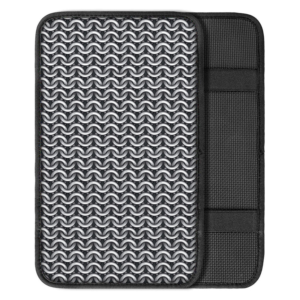 Chainmail Texture Print Car Center Console Cover