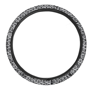 Chainmail Texture Print Car Steering Wheel Cover