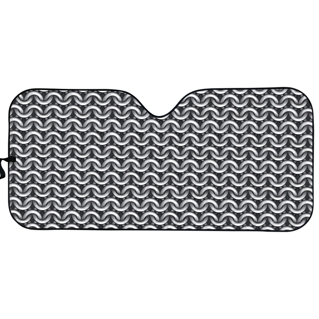 Chainmail Texture Print Car Sun Shade