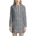 Chainmail Print Pullover Hoodie Dress