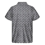 Chainmail Texture Print Men's Short Sleeve Shirt
