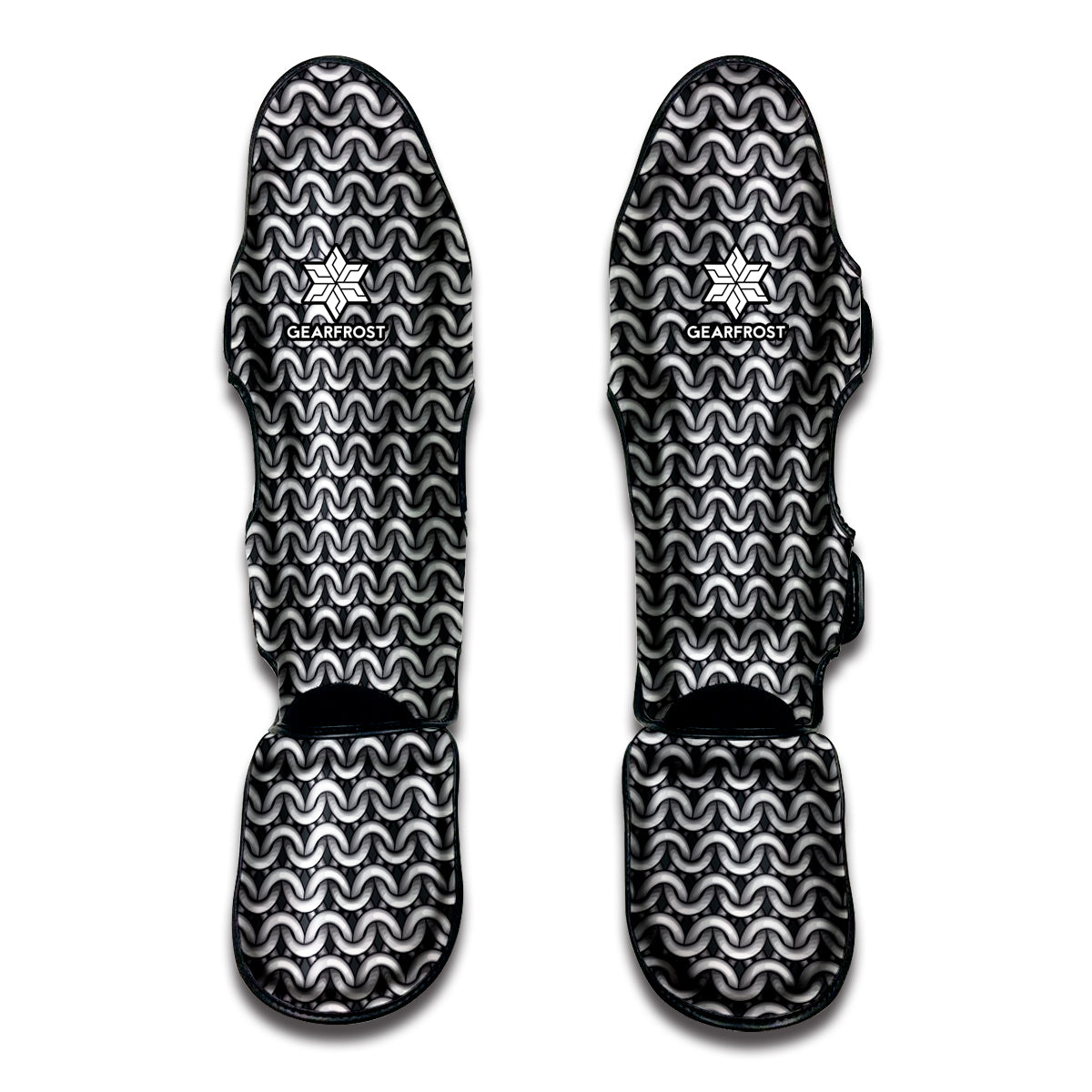 Chainmail Texture Print Muay Thai Shin Guard