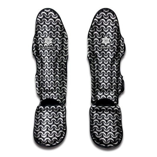 Chainmail Texture Print Muay Thai Shin Guard